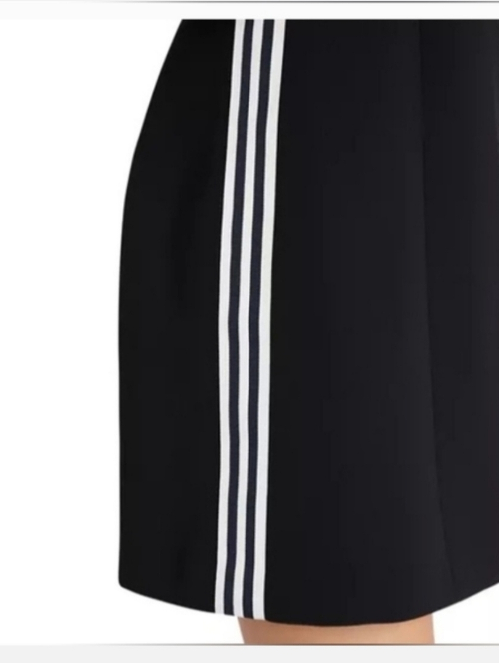 Alice + Olivia lindysey Black crew neck Mini Dress with White Stripes Size 10 - Picture 13 of 16